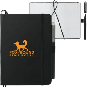 Bulleting Bound Notebook w/ Pen, 5" x 7" - BT2068