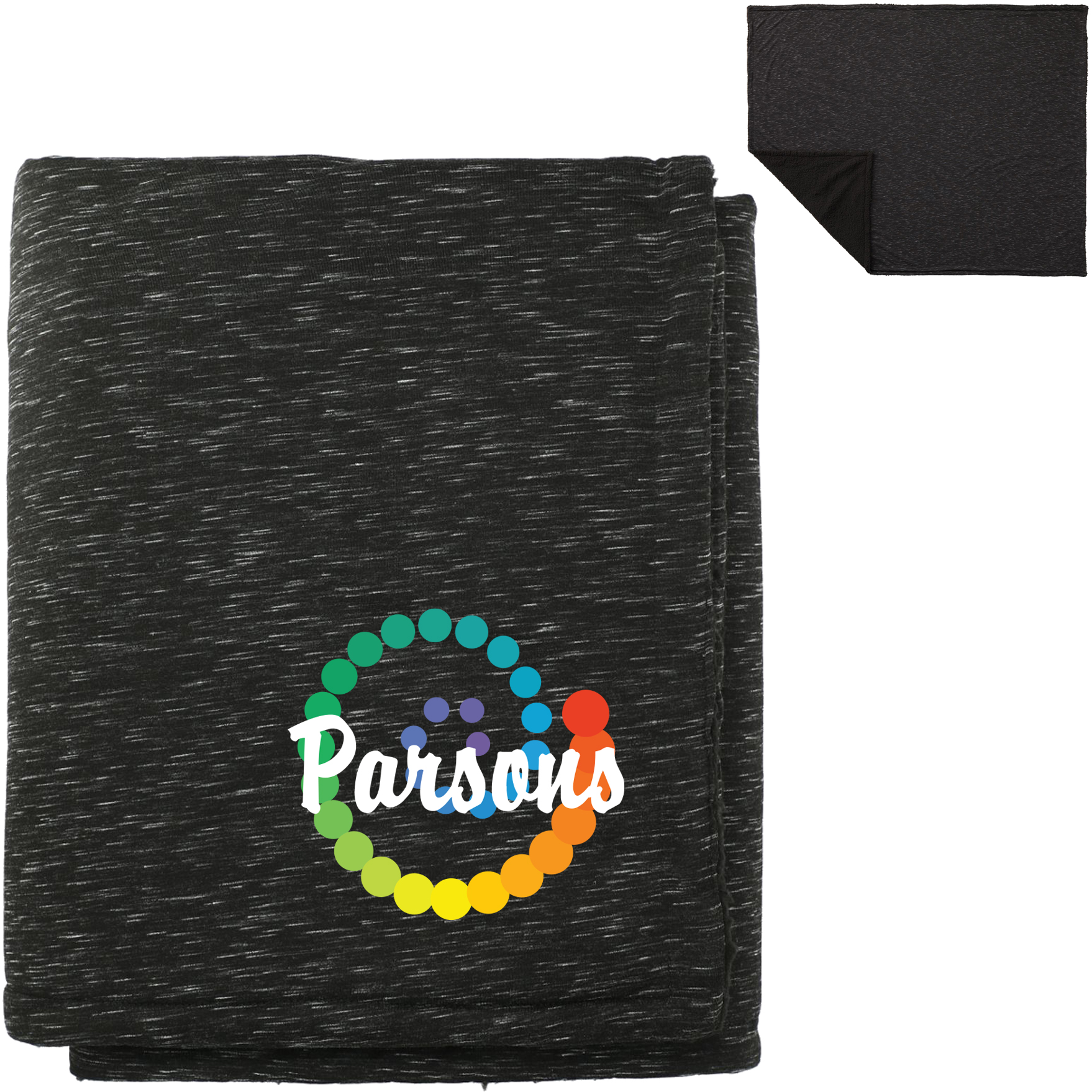 Product Photo 1 Heathered Sherpa Polyester Blanket, 50" x 60"