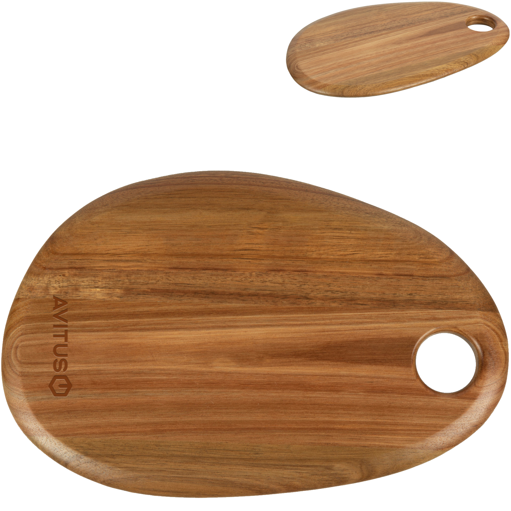 Product Photo 1 Pebble Shaped Acacia Wood Serving Board, 15" x 10"