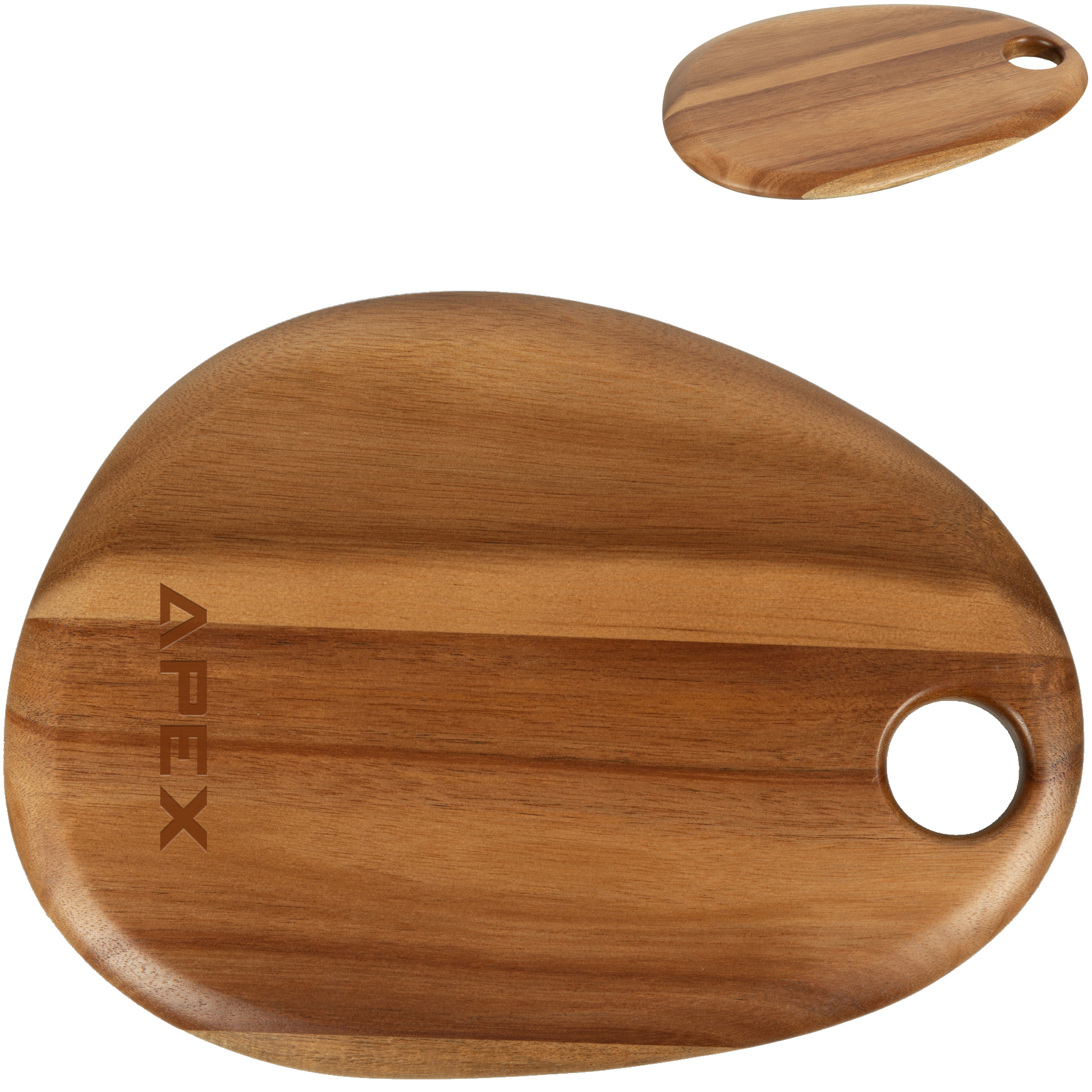 Product Photo 1 Pebble Shaped Acacia Wood Serving Board, 12" x 9"