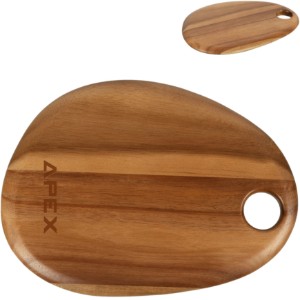 Pebble Shaped Acacia Wood Serving Board, 12" x 9" - PK2330