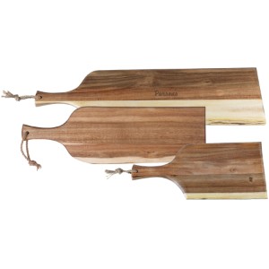 Set of 3 Acacia Wood Artisan Serving Planks - PK2324
