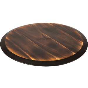 Lazy Susan Fired Acacia Wood Serving Tray - PK2337