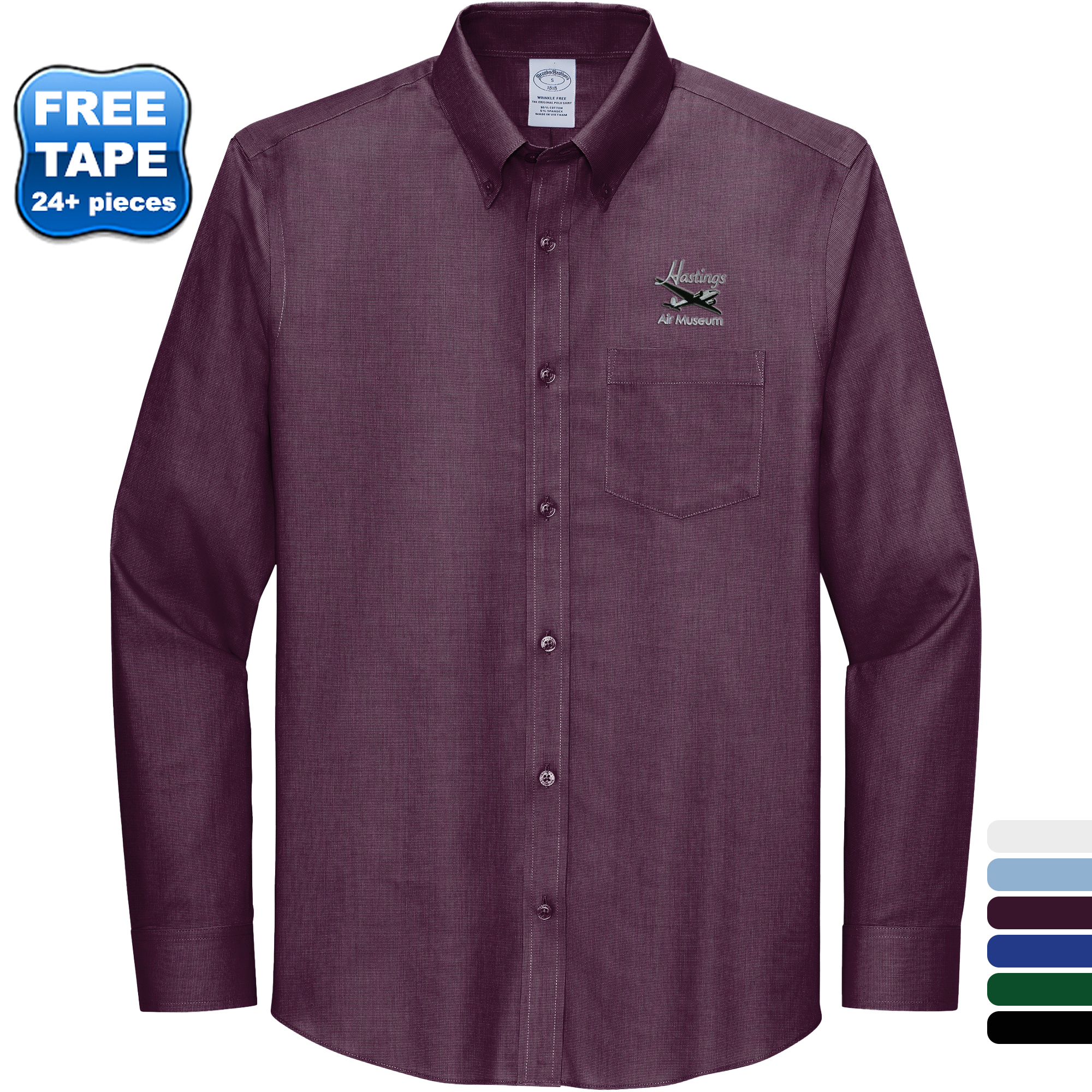 Product Photo 1 Brooks Brothers® Wrinkle-Free Cotton/Spandex Stretch Nailhead Ladies' Shirt