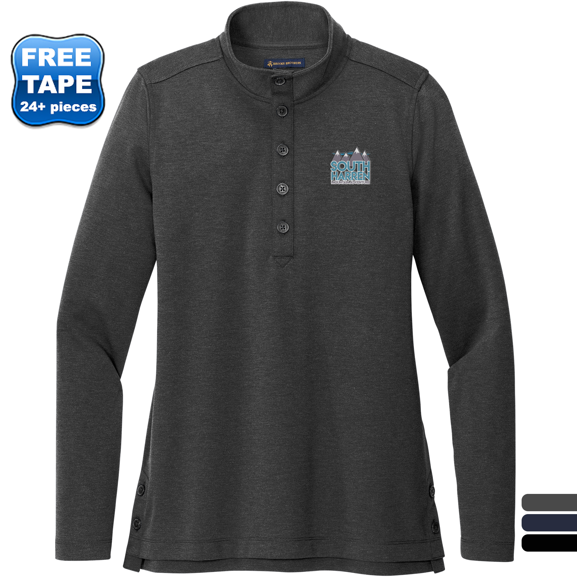 Product Photo 1 Brooks Brothers® Mid-Layer Stretch Tri-Blend 1/2 Button Ladies' Pullover