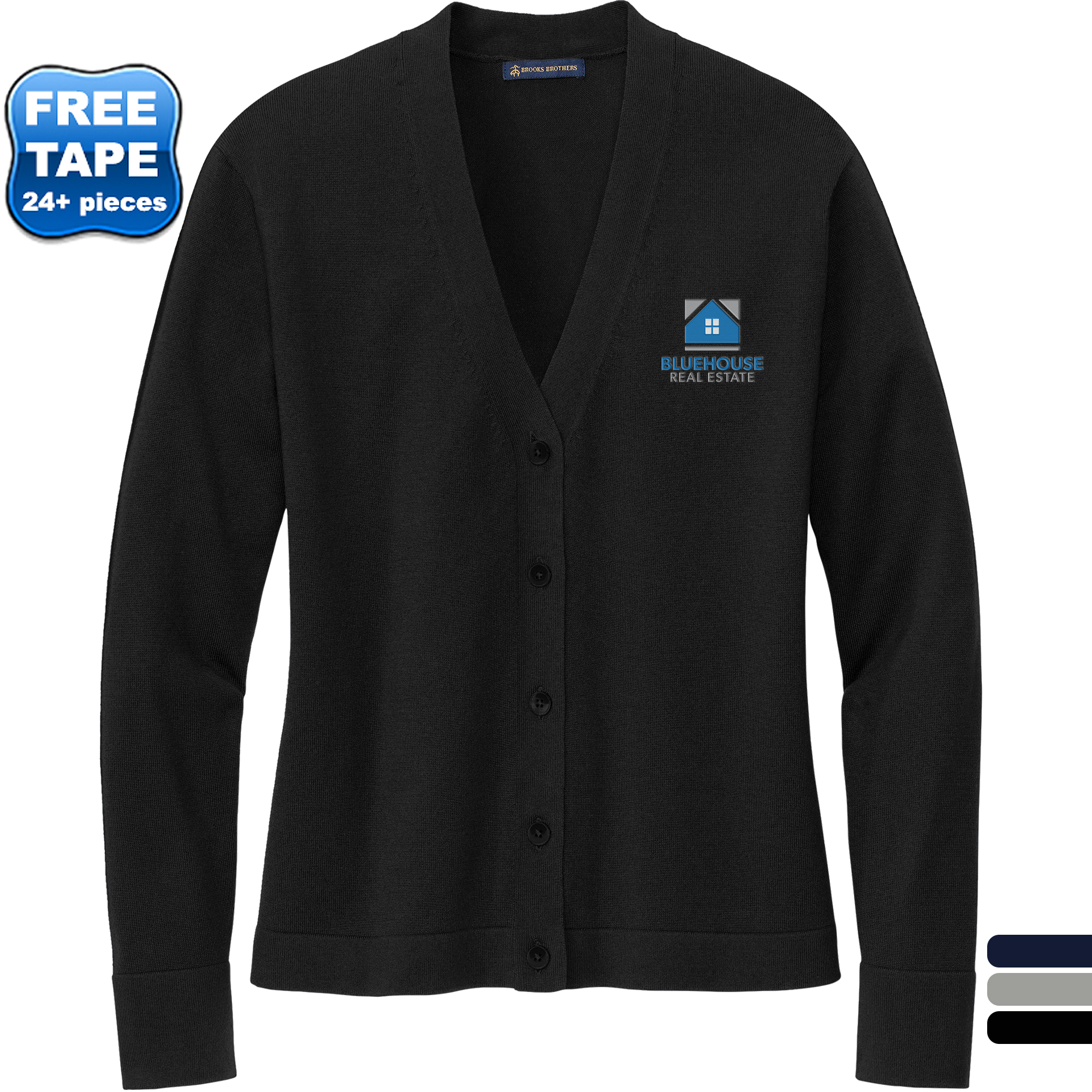 Product Photo 1 Brooks Brothers® Cotton & Nylon Stretch Cardigan Ladies' Sweater