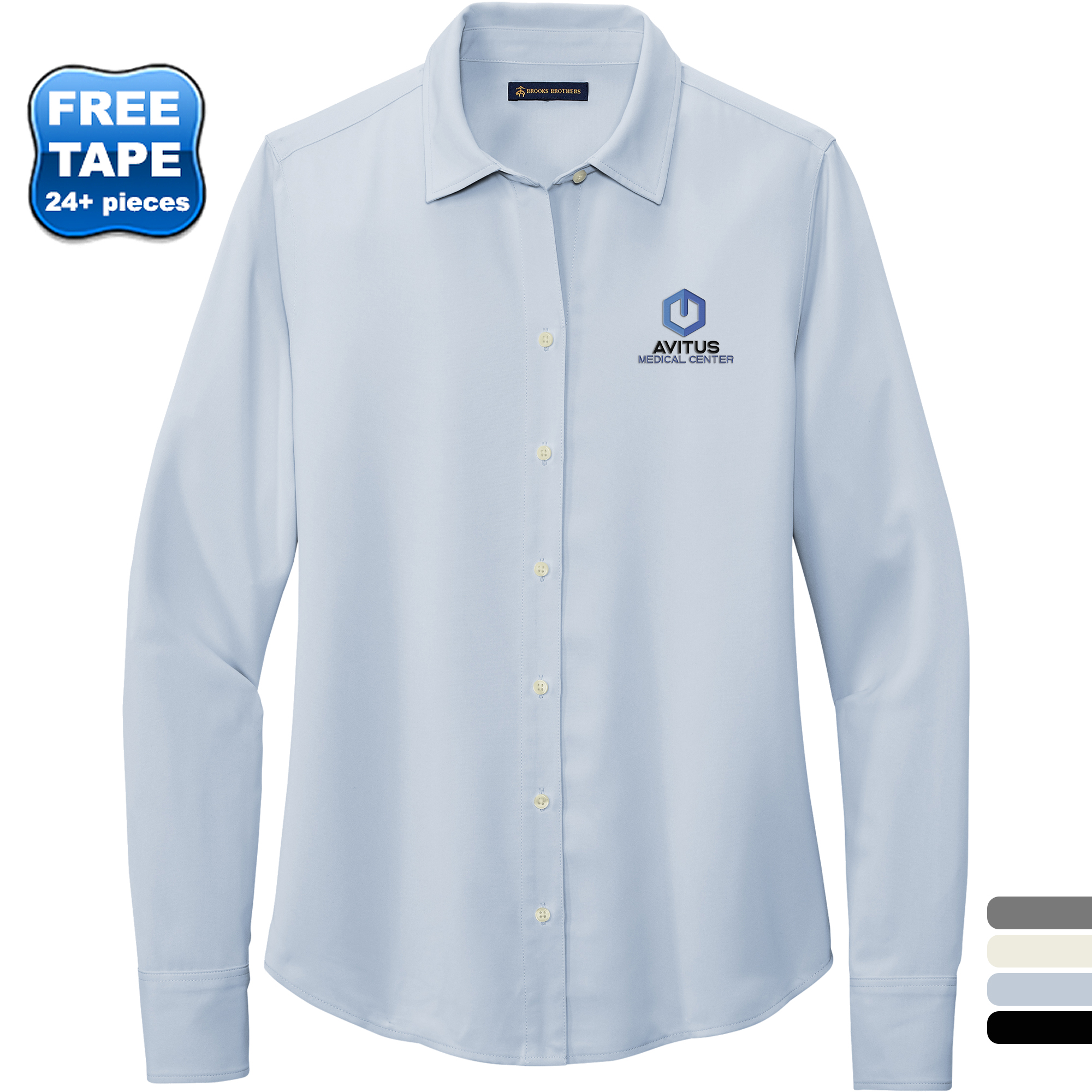 Product Photo 1 Brooks Brothers® Full-Button Polyester Satin Ladies' Blouse