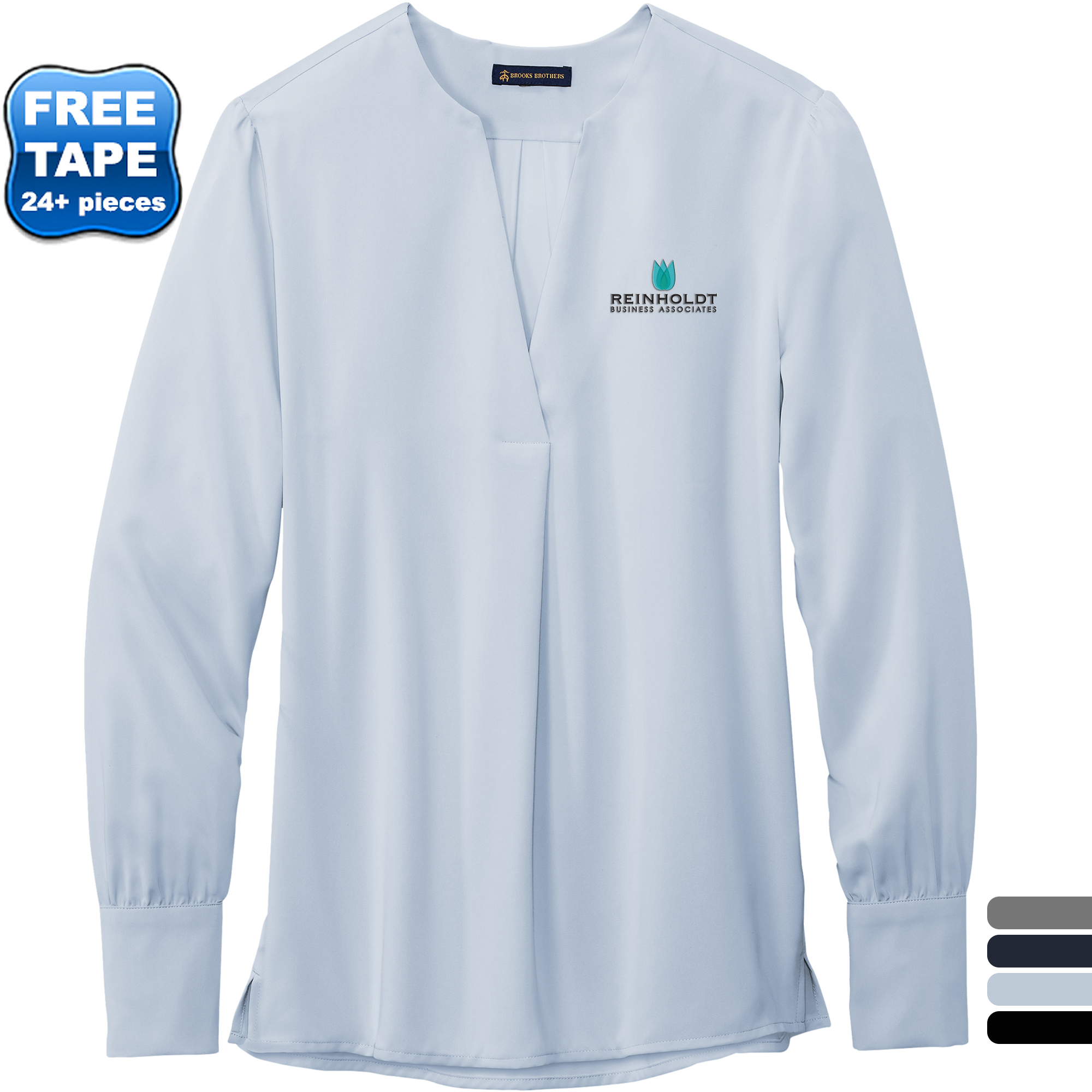 Product Photo 1 Brooks Brothers® Open-Neck Polyester Satin Ladies' Blouse