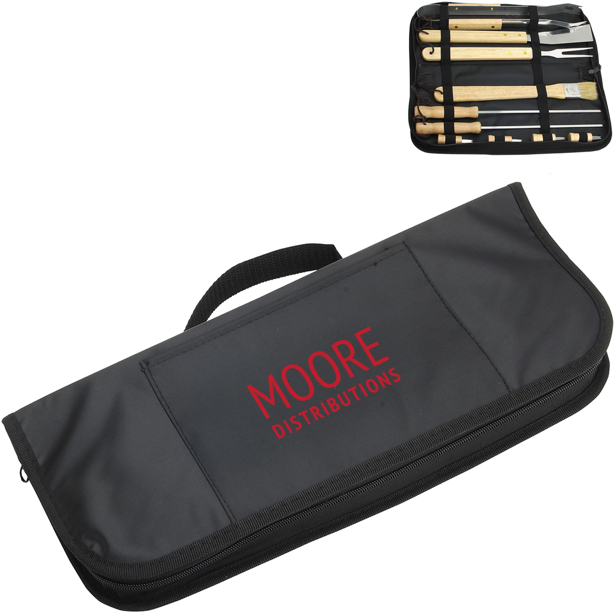 Product Photo 1 Redwood 10-Piece Stainless Steel BBQ Set w/ Carrying Bag