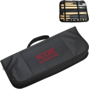 Redwood 10-Piece Stainless Steel BBQ Set w/ Carrying Bag - AR1061