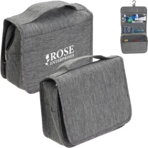 Carry-All Heathered Polyester Toiletry Bag - AR1089