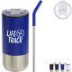 Oxford Stainless Steel & Polypropylene Tumbler w/ Straw, 16oz.