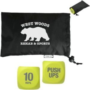Two-Piece Exercise Dice Set w/ Pouch - LD5275