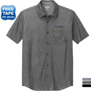 OGIO® Extend Poly/Cotton Knit Short Sleeve Men's Button-Up - WJ6721