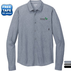 OGIO® Extend Poly/Cotton Knit Long Sleeve Men's Button-Up - WJ6722