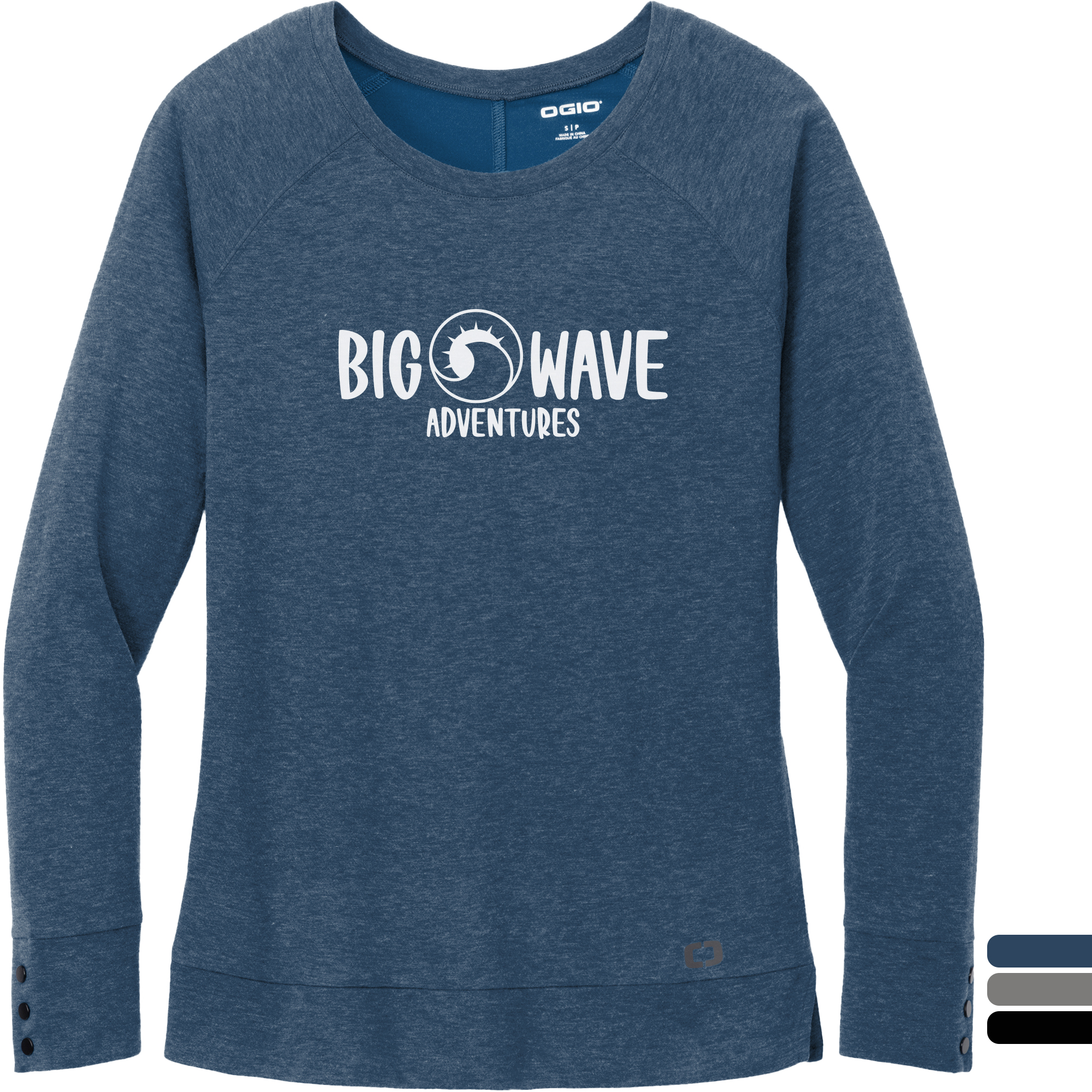 Product Photo 1 OGIO® Command Poly/Merino Wool Long Sleeve Scoop Neck Ladies' Tee