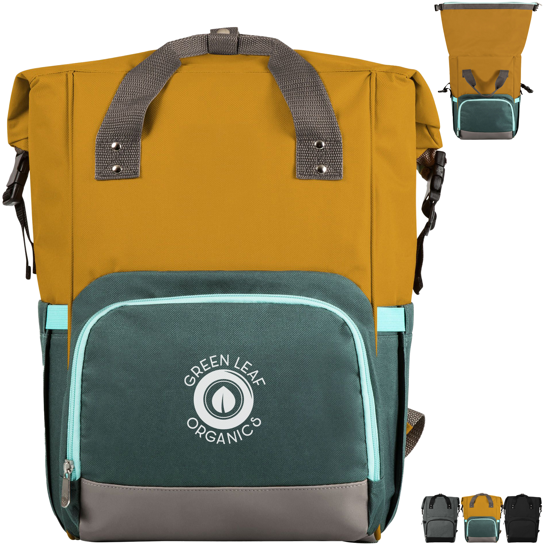 Product Photo 1 On The Go Roll-Top Polyester Cooler Backpack