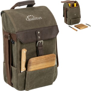 Two Bottle Insulated Wine & Cheese Cooler Set - PK2332