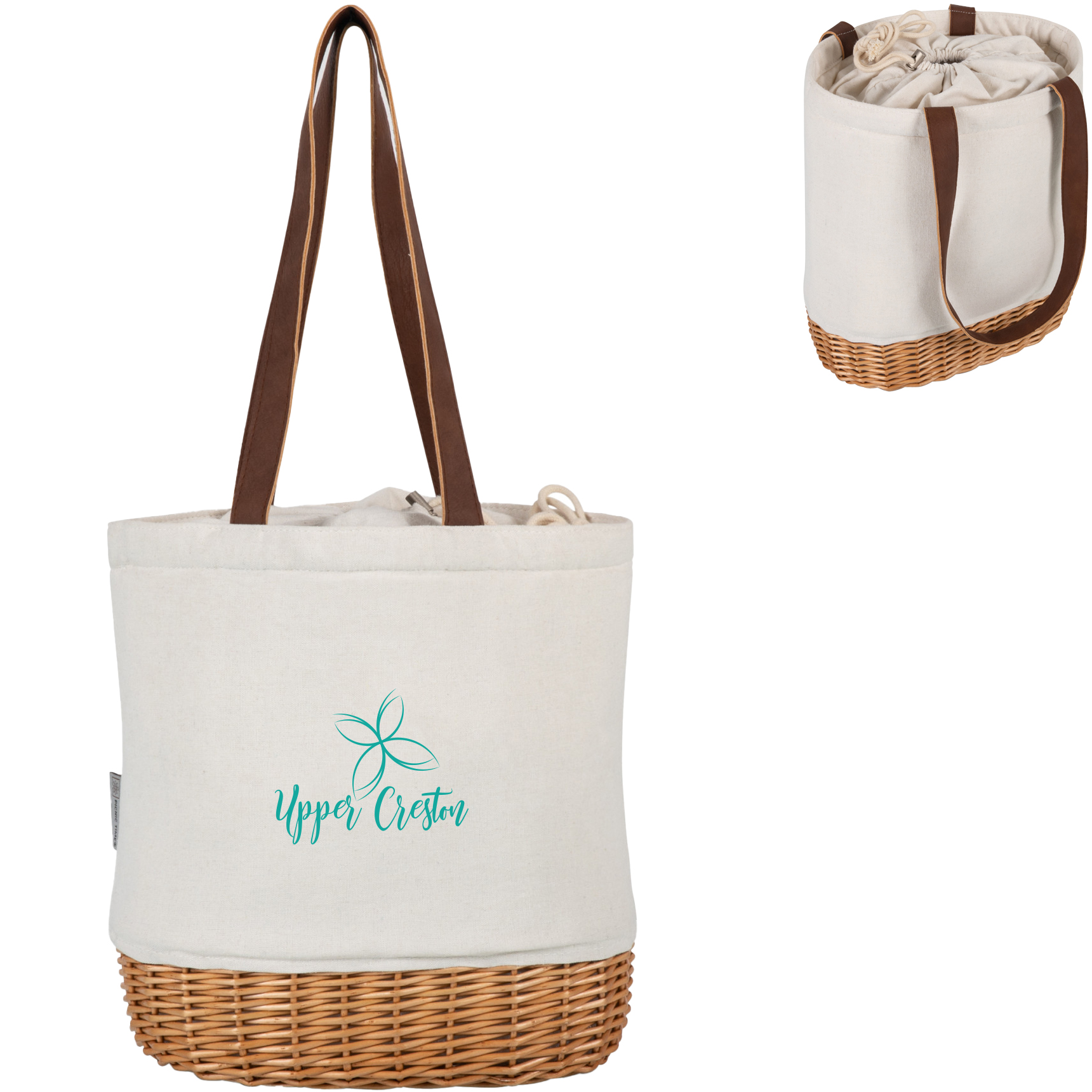 Product Photo 1 Pico Willow & Canvas Lunch Basket Insulated Tote