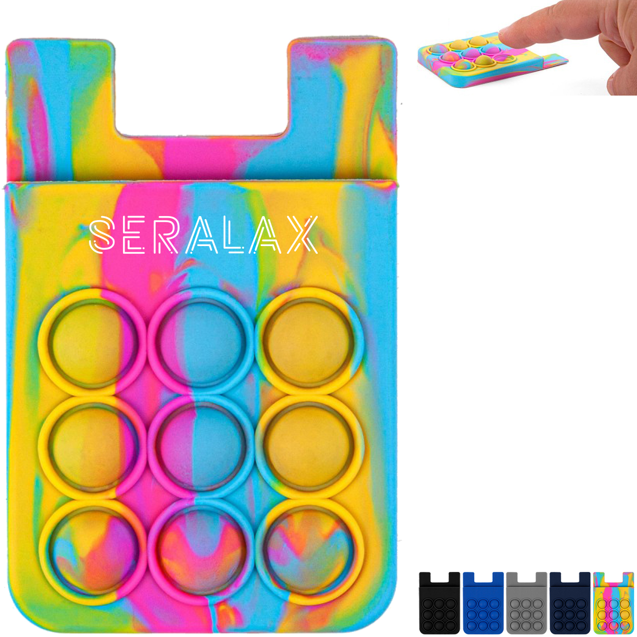 Product Photo 1 Fiddle Popper Silicone Phone Wallet