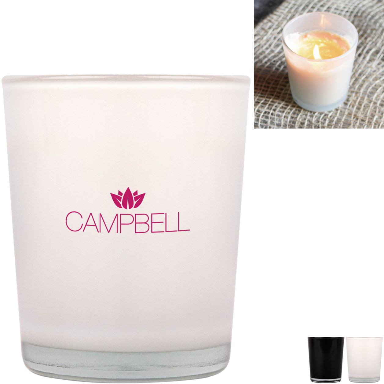 Product Photo 1 Vanilla Scented Soy Wax Candle in Glass Jar, 2oz.