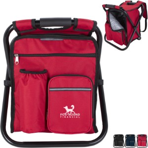 Take-n-Go Polyester Backpack Cooler Chair - VT2206