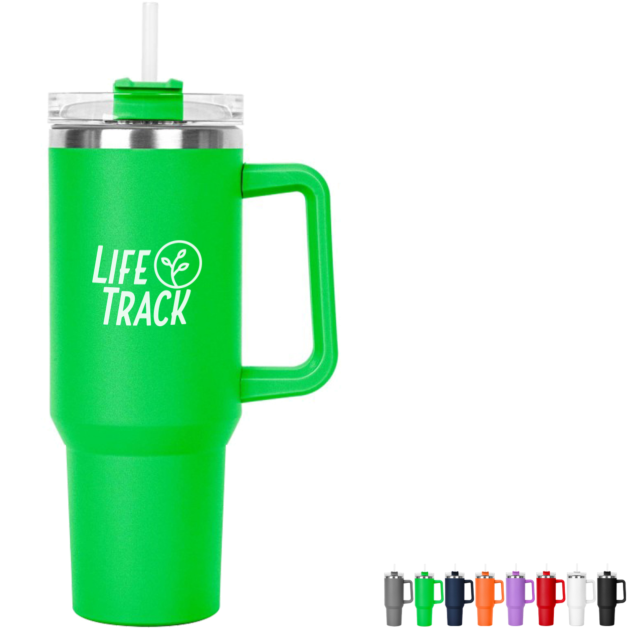 Product Photo 1 Hippo Double Wall Stainless Steel Mug & Straw Lid with Twist Closure, 40oz.