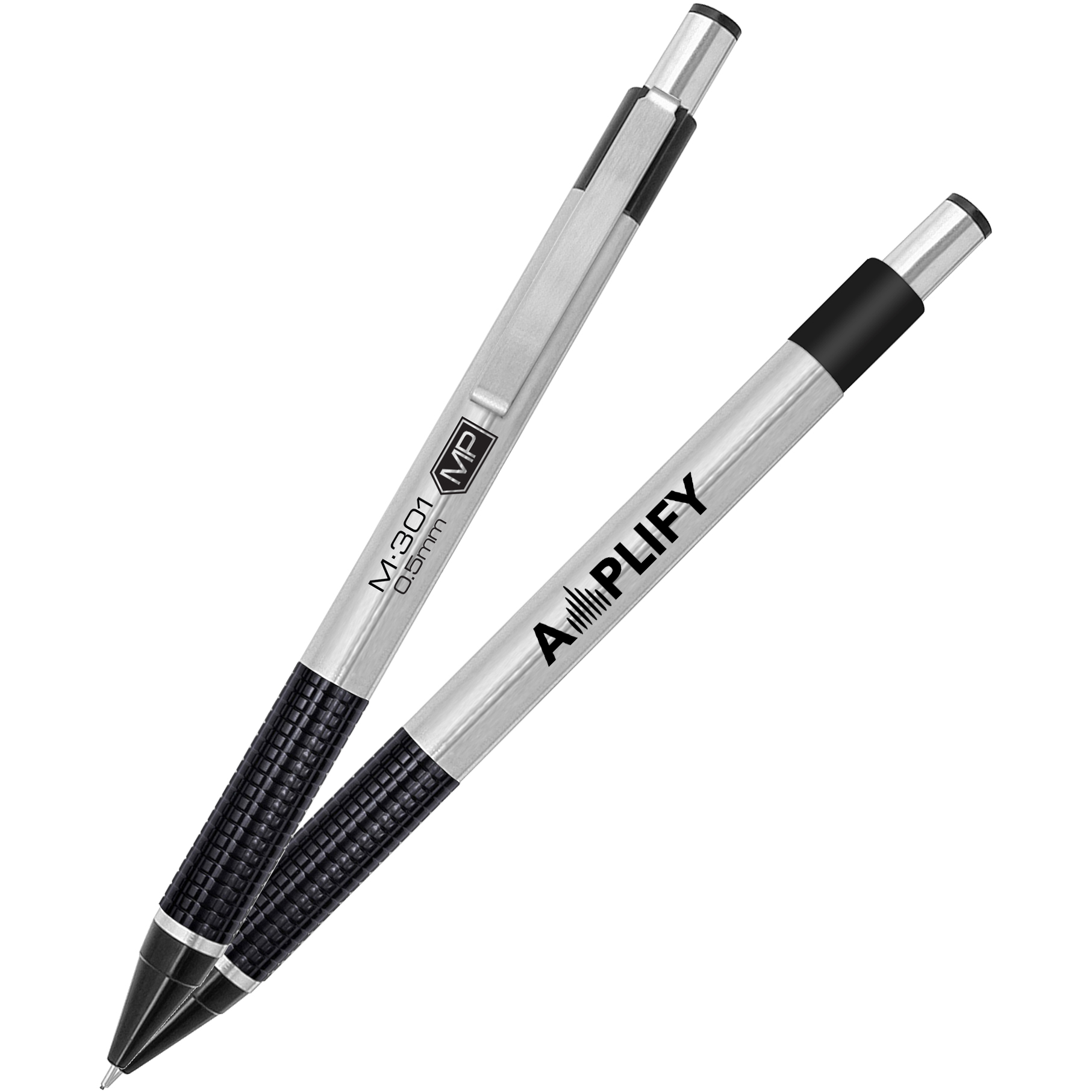 Product Photo 1 Zebra® Stainless Steel Mechanical Pencil w/ Textured Grip