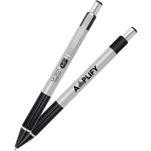 Zebra® Stainless Steel Mechanical Pencil w/ Textured Grip - LK1207