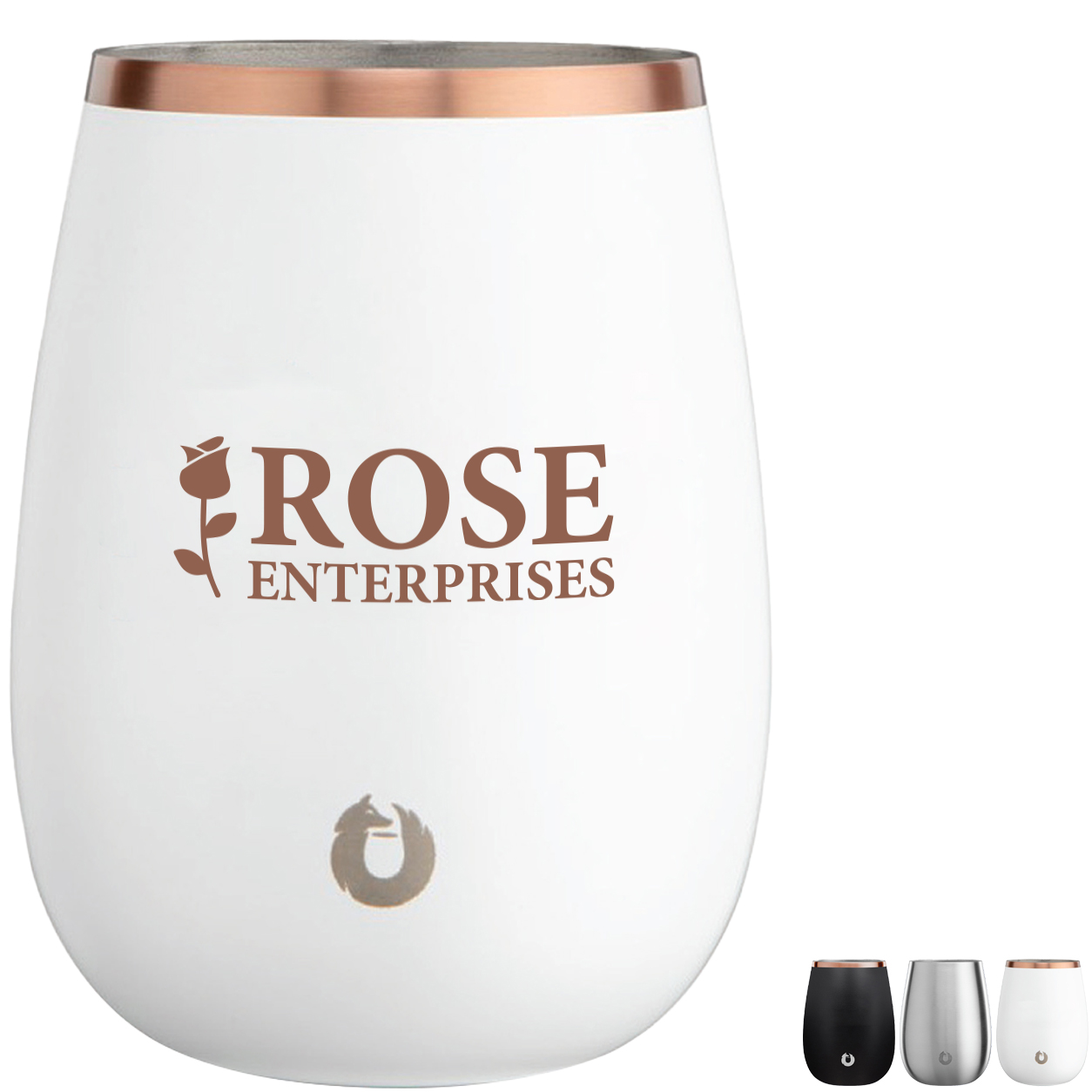 Product Photo 1 Snowfox® Double Wall Stainless Steel Stemless Wine Tumbler, 13oz.