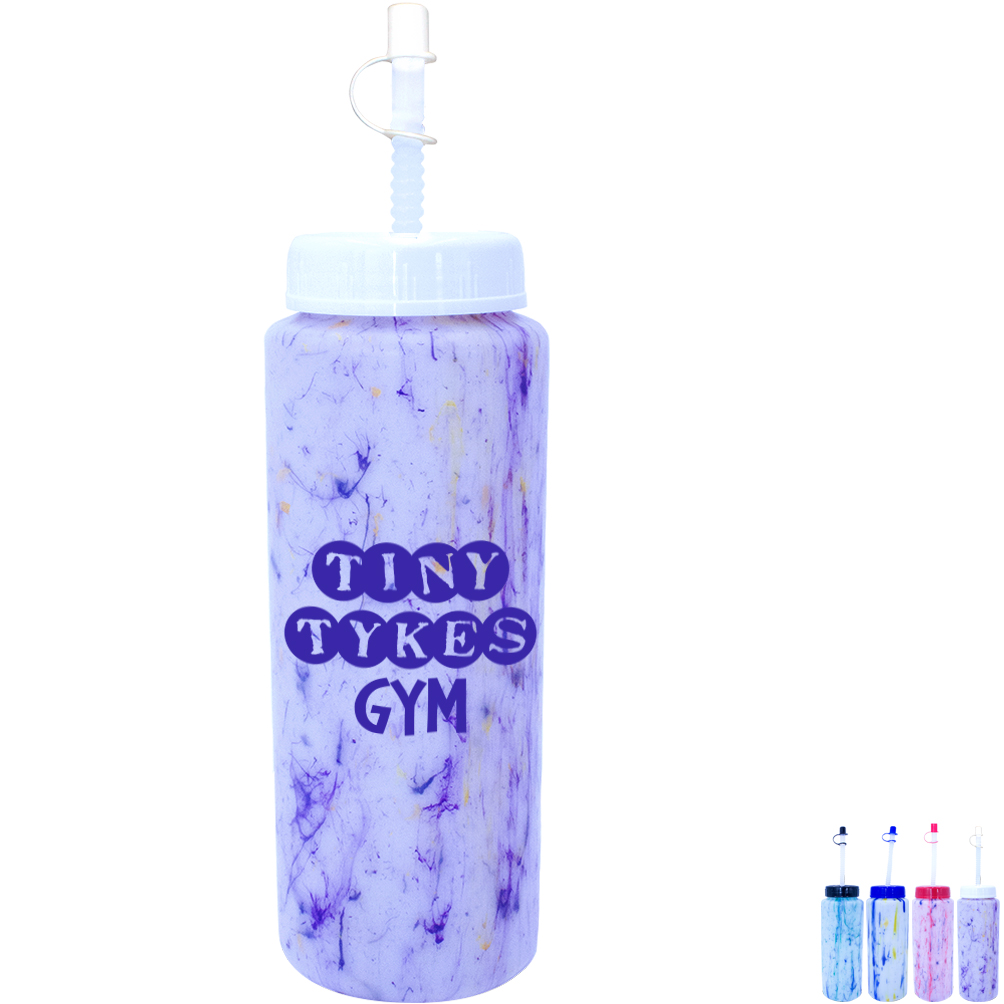 Product Photo 1 Confetti Sports Bottle w/ Flexible Straw, 32oz.