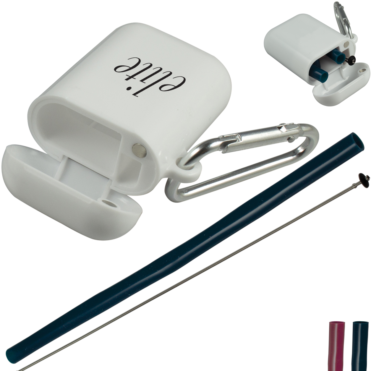 Product Photo 1 Traveler's Silicone Straw w/ Carabiner Case