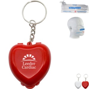 CPR Mask Heart Key Chain - LE2544