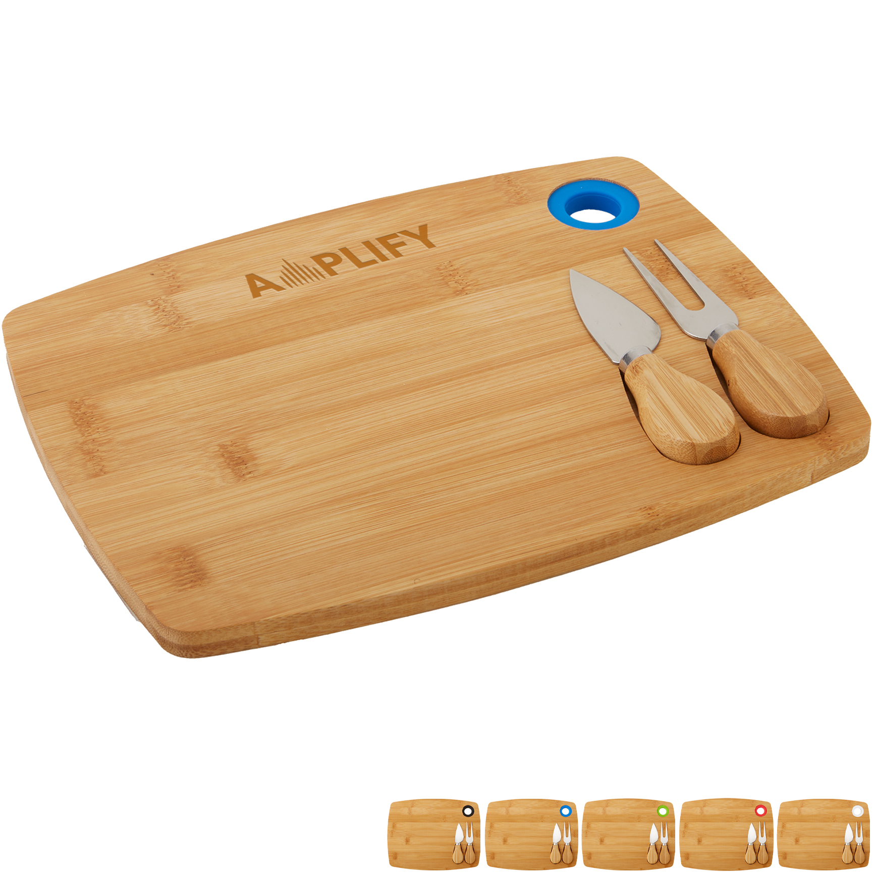 Product Photo 1 Three-Piece Bamboo Cheese Board Set