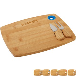 Three-Piece Bamboo Cheese Board Set - EV1044