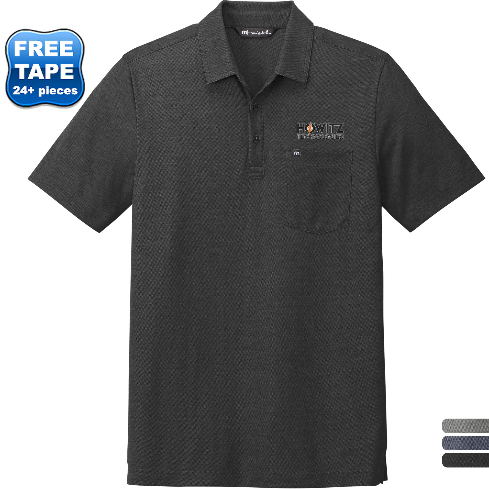 Product Photo 1 TravisMathew® Oceanside Cotton/Poly Heather Pocket Men's Polo