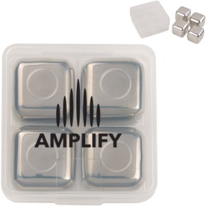 Stainless Steel Ice Cubes in Case - HT6044