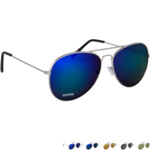 Color Mirrored Aviator Sunglasses - HT6070