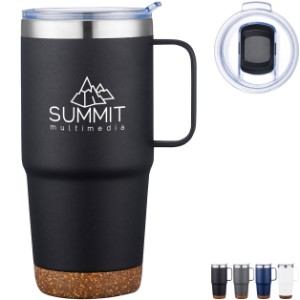 Cortina Vacuum Insulated Travel Mug w/ Cork Base, 24oz. - AR1146