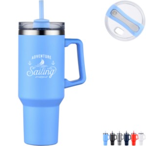 Genoa Vacuum Insulated Travel Mug w/ Straw, 40oz. - AR1148