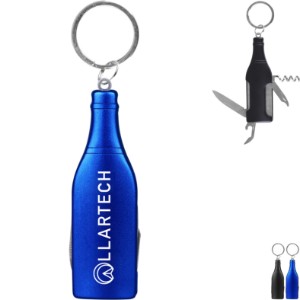Wine Bottle Multifunction Tool Key Ring - NU1475