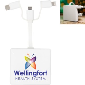 Flamingo 3-in-1 Pre-Charged Charger, 3000mAh - HT9983