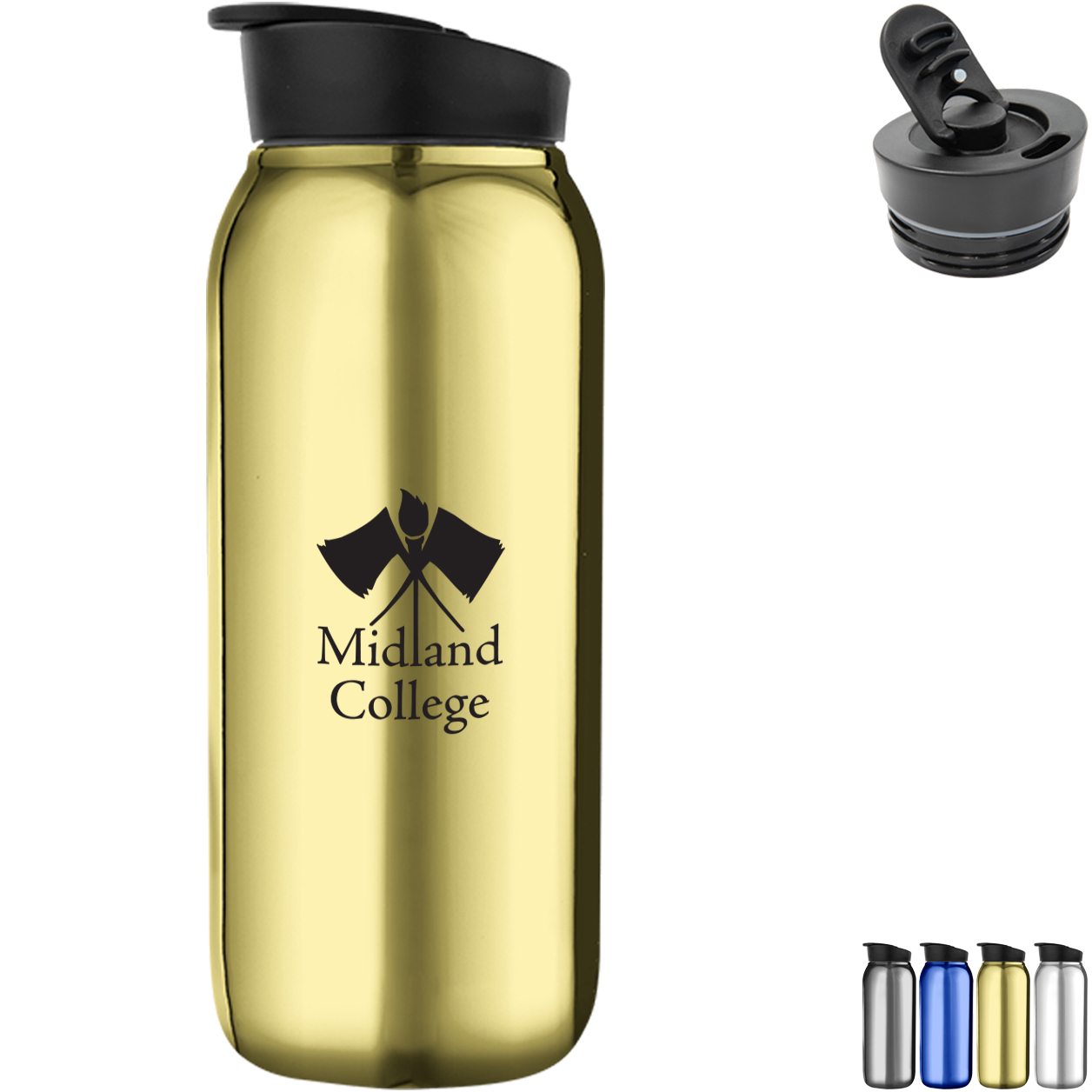 Product Photo 1 Avery Double Wall Stainless Steel Metallic Bottle, 20oz.