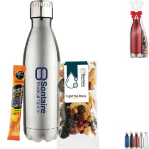 Omega Mix Snack Pack, 4C® Sugar Free Energy Rush Packet & Vacuum Insulated Bottle Gift Set - PV1060