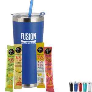 Sugar Free 4C® Tea 2 Go® Packets & Tumbler w/ Straw Set - PV1062