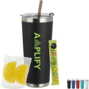 Sugar Free 4C® Tea 2 Go® Packet, Candy Lemon Slices & Tumbler w/ Straw Set - PV1063