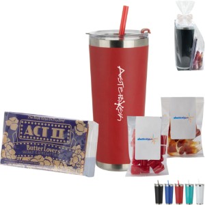Popcorn, Candy & Tumbler w/ Straw Set - PV1064