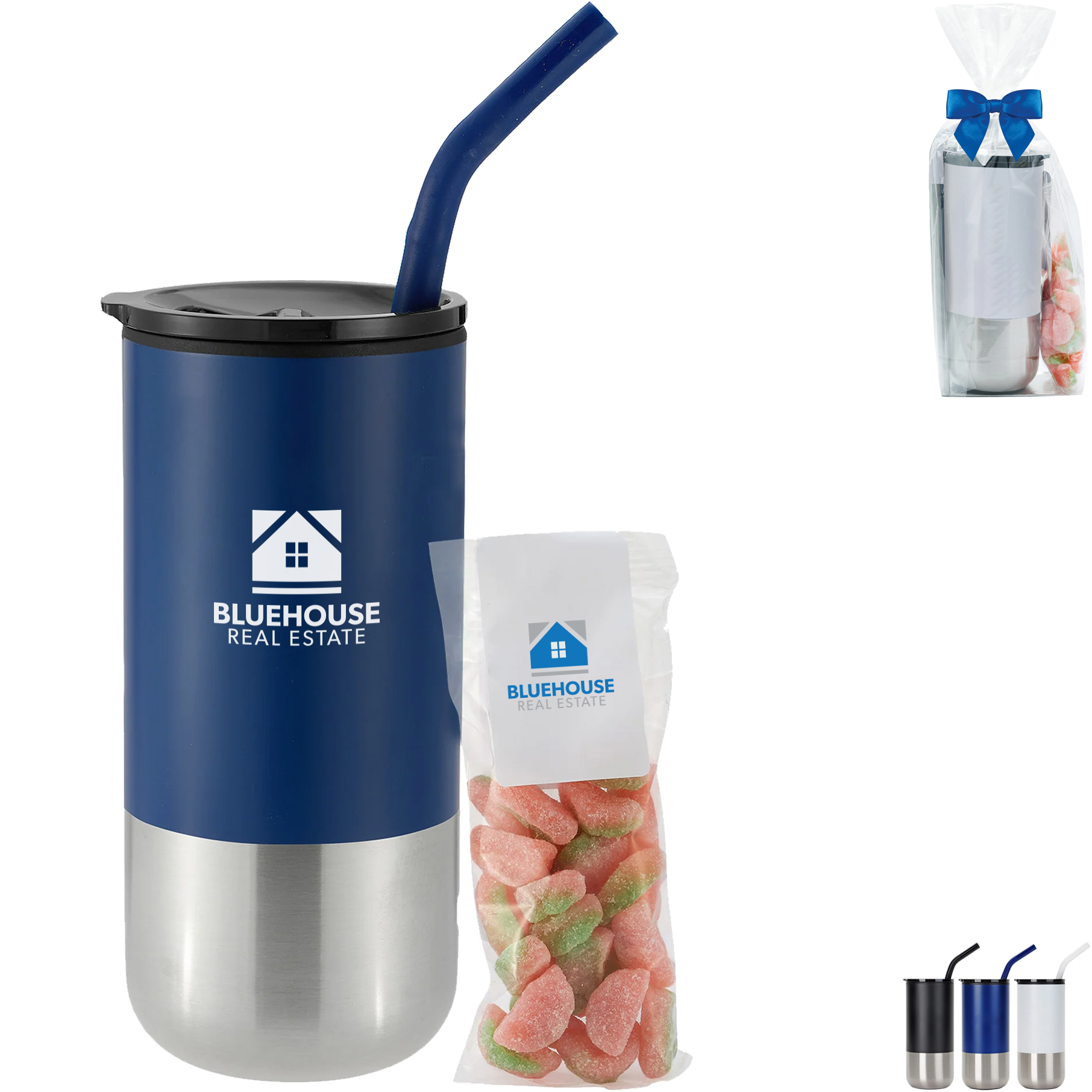 Product Photo 1 Sour Watermelon Snack Pack & Tumbler w/ Stainless Steel Straw Set