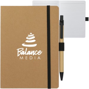 Recycled Notebook & Pen, 5" x 7" - BT2086