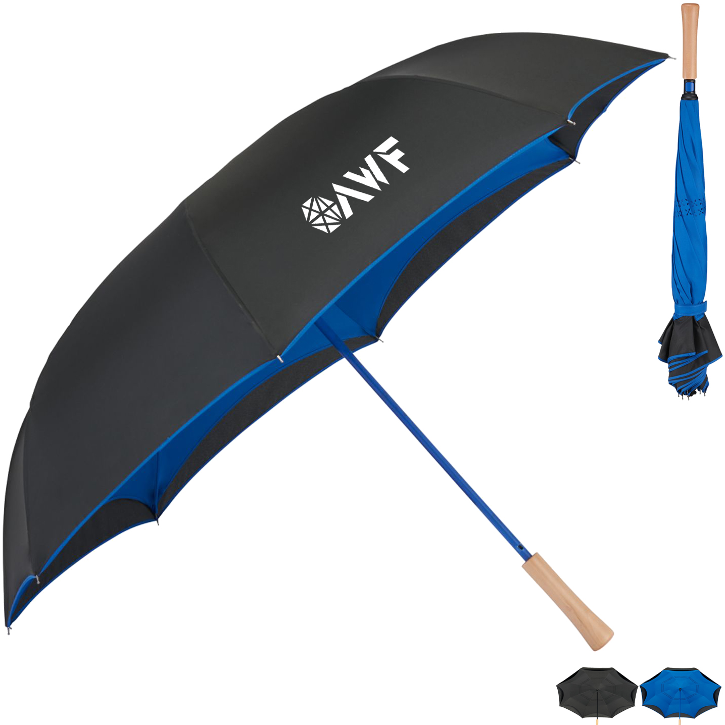 Product Photo 1 Recycled Manual Inversion Umbrella, 48" Arc